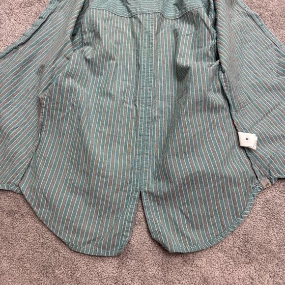 Horny Toad Fanfair Shirt Womens XS Green Striped Long Sleeve Organic Cotton Top - Picture 11 of 14